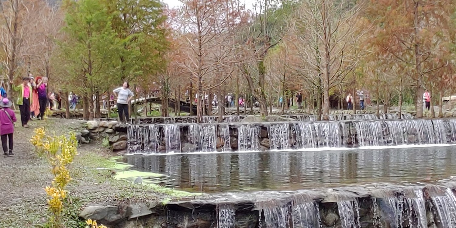 三層坪美麗的階梯式農塘景觀