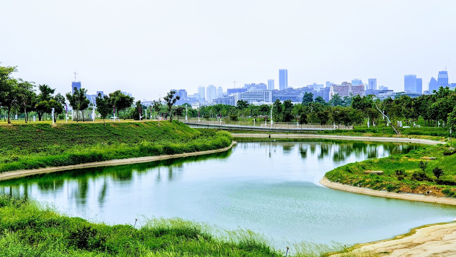 臺中中央公園廣闊的視野