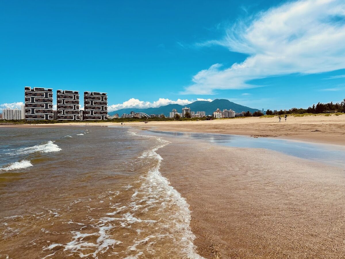 沙崙海水浴場落日